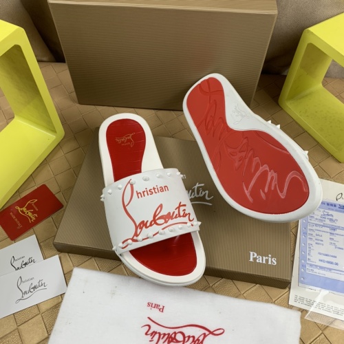 Replica Christian Louboutin CL Slippers For Men #1221761 $68.00 USD for Wholesale