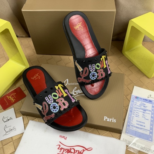 Replica Christian Louboutin CL Slippers For Men #1221764 $68.00 USD for Wholesale