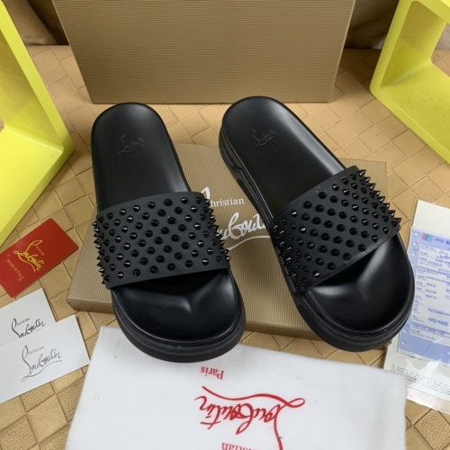 Replica Christian Louboutin CL Slippers For Men #1221765 $68.00 USD for Wholesale