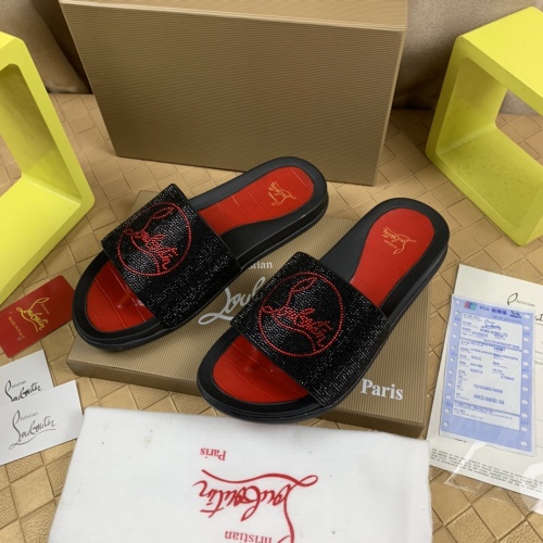 Replica Christian Louboutin CL Slippers For Men #1221767 $68.00 USD for Wholesale