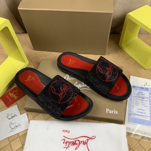 Replica Christian Louboutin CL Slippers For Men #1221767 $68.00 USD for Wholesale