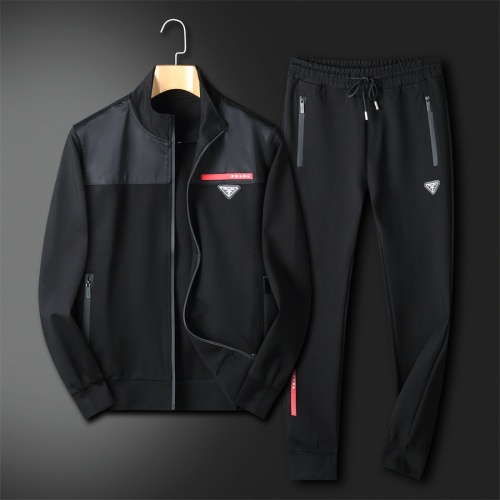 Prada Tracksuits Long Sleeved For Men #1221798 $92.00 USD, Wholesale Replica Prada Tracksuits