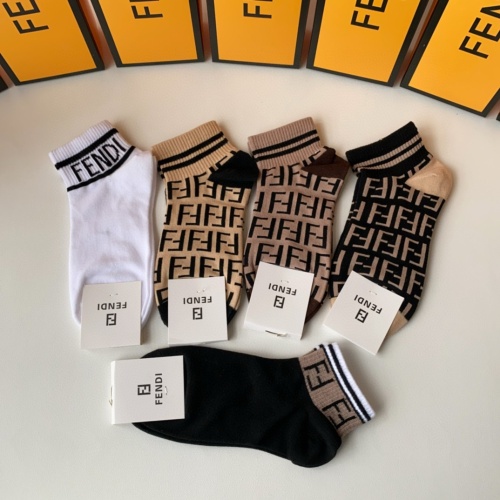 Replica Fendi Socks #1222148 $27.00 USD for Wholesale