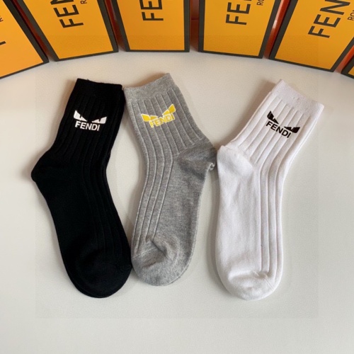 Replica Fendi Socks #1222312 $32.00 USD for Wholesale