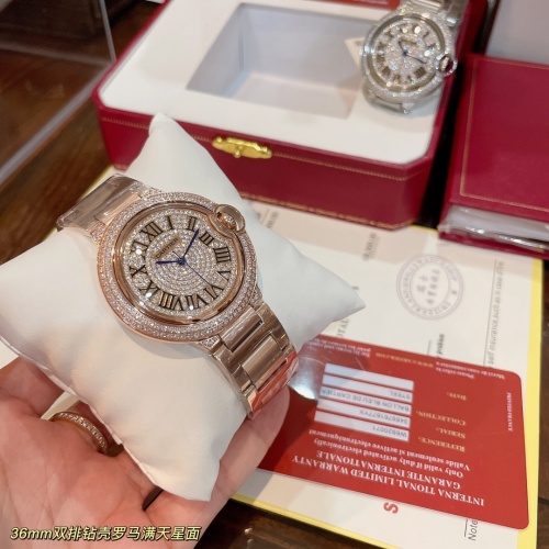 Replica Cartier AAA Quality Watches In Rose Gold For Women #1222448 $155.00 USD for Wholesale