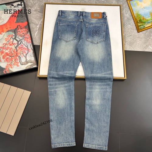 Replica Hermes Jeans For Men #1222452 $48.00 USD for Wholesale