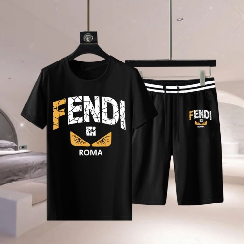 Fendi Tracksuits Short Sleeved For Men #1222607 $68.00 USD, Wholesale Replica Fendi Tracksuits