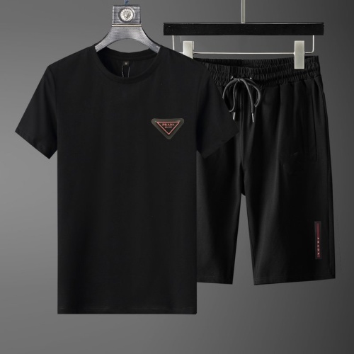 Prada Tracksuits Short Sleeved For Men #1222858 $52.00 USD, Wholesale Replica Prada Tracksuits