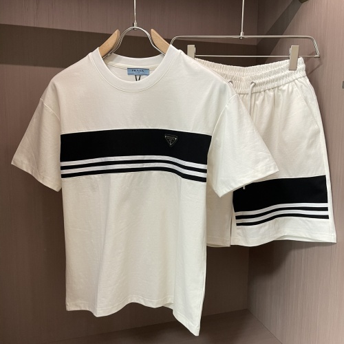 Prada Tracksuits Short Sleeved For Men #1222888 $80.00 USD, Wholesale Replica Prada Tracksuits