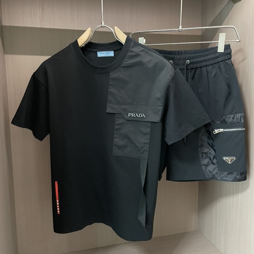 Prada Tracksuits Short Sleeved For Men #1222892 $80.00 USD, Wholesale Replica Prada Tracksuits