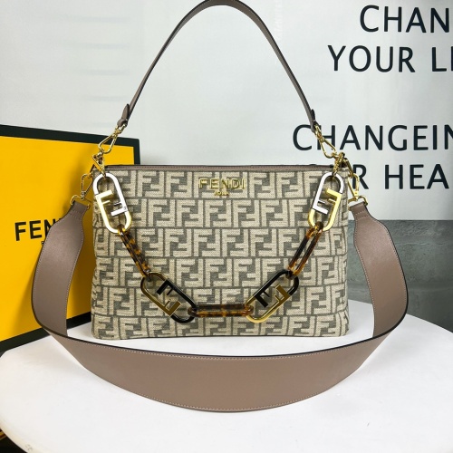 Fendi AAA Quality Shoulder Bags For Women #1223450 $105.00 USD, Wholesale Replica Fendi AAA Quality Shoulder Bags