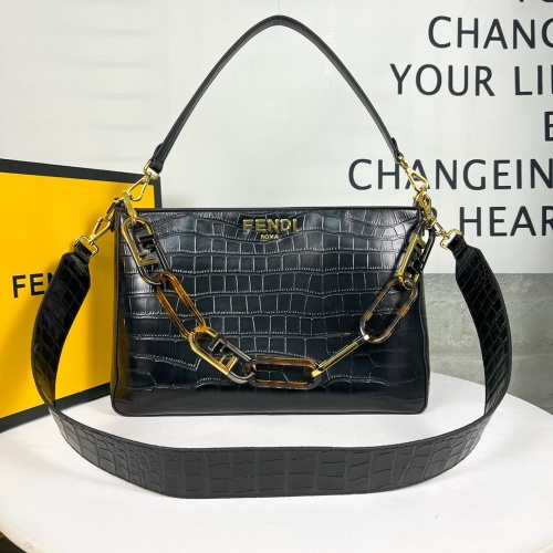 Fendi AAA Quality Shoulder Bags For Women #1223453 $105.00 USD, Wholesale Replica Fendi AAA Quality Shoulder Bags