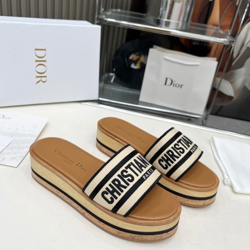 Replica Christian Dior Slippers For Women #1224873 $102.00 USD for Wholesale