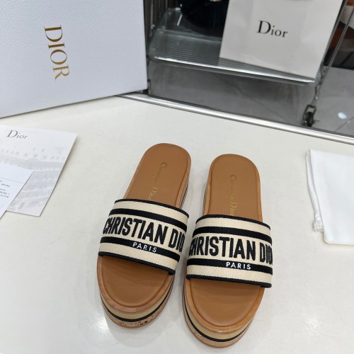 Replica Christian Dior Slippers For Women #1224873 $102.00 USD for Wholesale