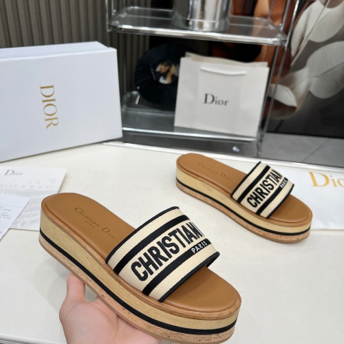 Replica Christian Dior Slippers For Women #1224873 $102.00 USD for Wholesale