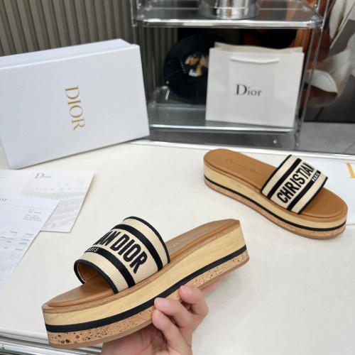 Replica Christian Dior Slippers For Women #1224873 $102.00 USD for Wholesale