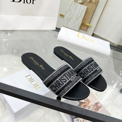 Replica Christian Dior Slippers For Women #1224880 $76.00 USD for Wholesale