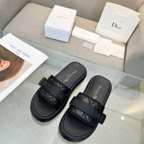 Replica Christian Dior Slippers For Women #1225055 $80.00 USD for Wholesale