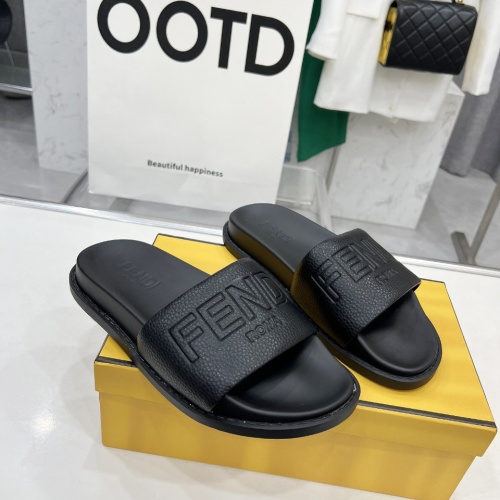 Replica Fendi Slippers For Men #1225274 $85.00 USD for Wholesale