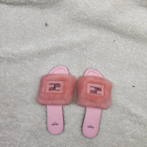 Fendi Slippers For Women #1225296 $80.00 USD, Wholesale Replica Fendi Slippers