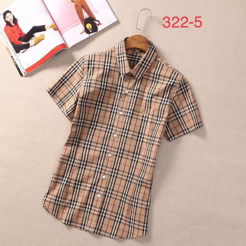 Burberry Shirts Short Sleeved For Women #1225352 $36.00 USD, Wholesale Replica Burberry Shirts