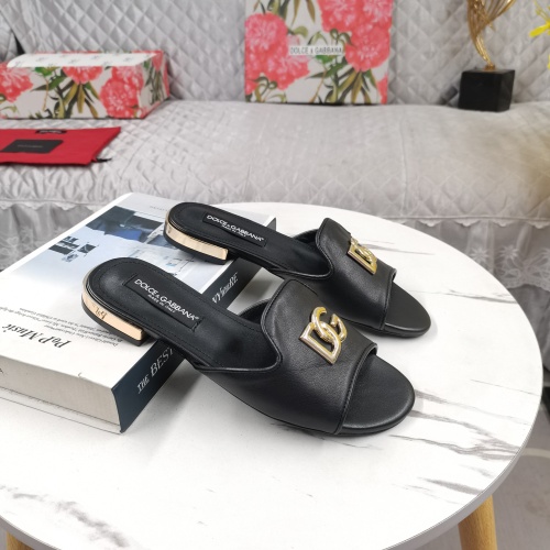 Replica Dolce & Gabbana D&G Slippers For Women #1225361 $122.00 USD for Wholesale