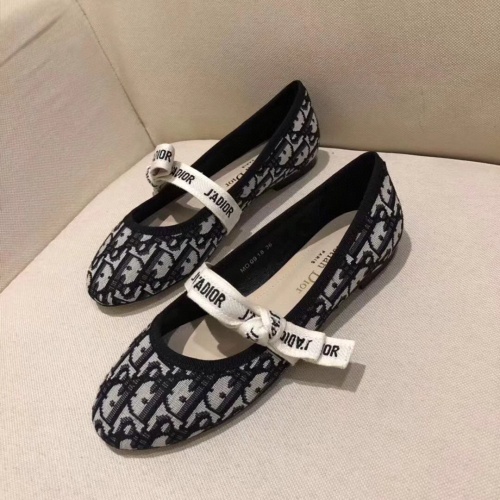 Christian Dior Flat Shoes For Women #1225392 $85.00 USD, Wholesale Replica Christian Dior Flat Shoes