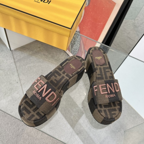 Replica Fendi Slippers For Women #1225499 $85.00 USD for Wholesale