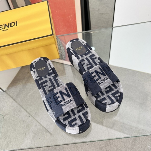 Replica Fendi Slippers For Women #1225501 $85.00 USD for Wholesale