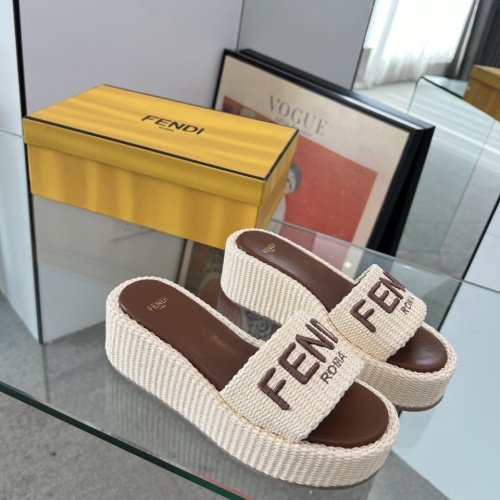 Replica Fendi Slippers For Women #1225502 $88.00 USD for Wholesale