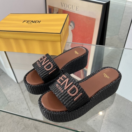 Fendi Slippers For Women #1225503 $88.00 USD, Wholesale Replica Fendi Slippers