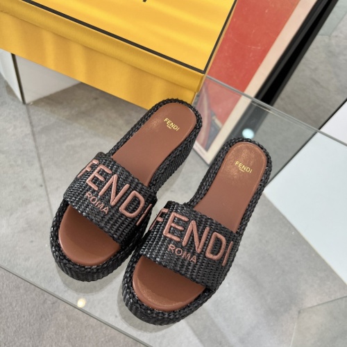 Replica Fendi Slippers For Women #1225503 $88.00 USD for Wholesale