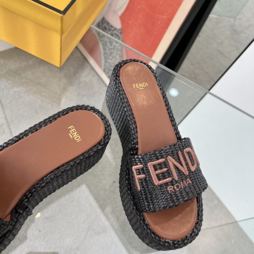 Replica Fendi Slippers For Women #1225503 $88.00 USD for Wholesale