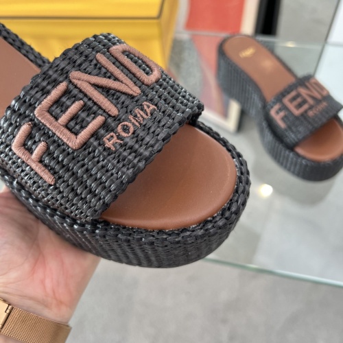 Replica Fendi Slippers For Women #1225503 $88.00 USD for Wholesale