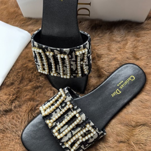 Replica Christian Dior Slippers For Women #1225539 $68.00 USD for Wholesale