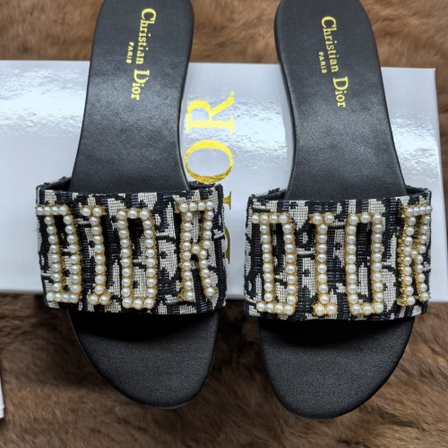 Replica Christian Dior Slippers For Women #1225539 $68.00 USD for Wholesale