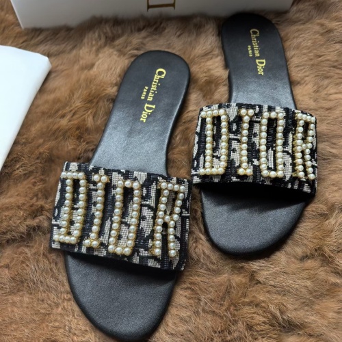 Replica Christian Dior Slippers For Women #1225539 $68.00 USD for Wholesale