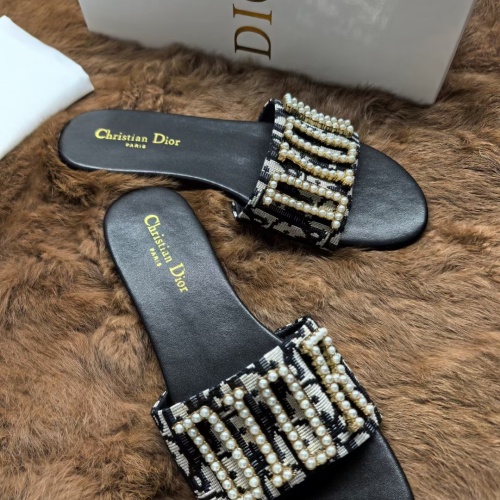 Replica Christian Dior Slippers For Women #1225539 $68.00 USD for Wholesale