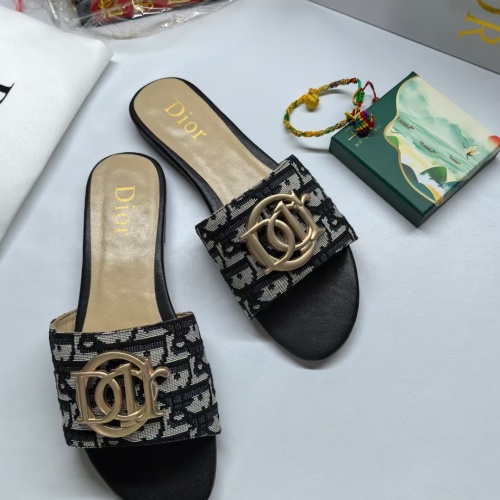 Replica Christian Dior Slippers For Women #1225543 $68.00 USD for Wholesale