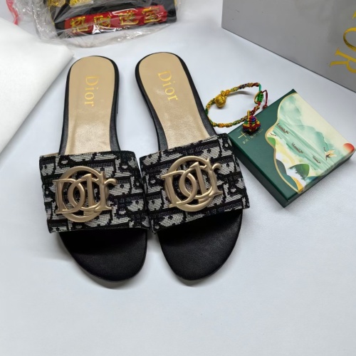 Replica Christian Dior Slippers For Women #1225543 $68.00 USD for Wholesale