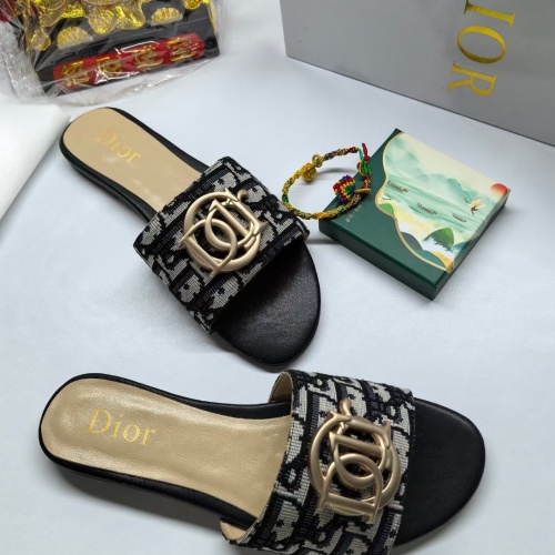 Replica Christian Dior Slippers For Women #1225543 $68.00 USD for Wholesale