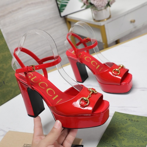 Replica Gucci Sandal For Women #1225552 $125.00 USD for Wholesale