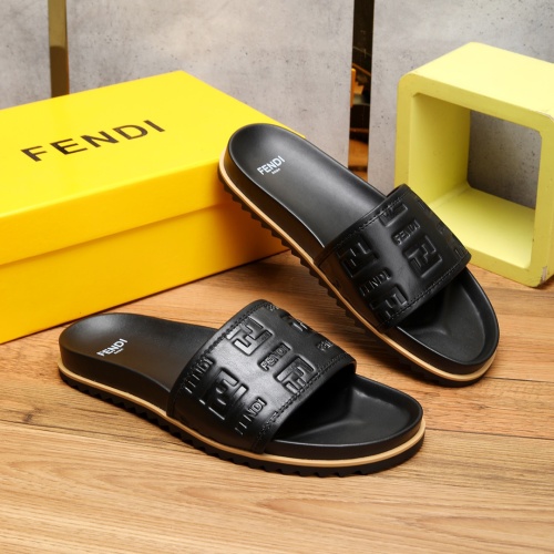 Replica Fendi Slippers For Men #1225624 $56.00 USD for Wholesale