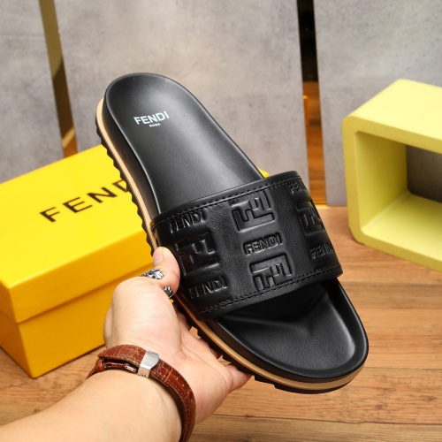 Replica Fendi Slippers For Men #1225624 $56.00 USD for Wholesale