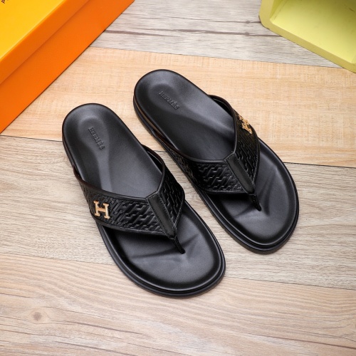 Replica Hermes Slippers For Men #1225628 $56.00 USD for Wholesale