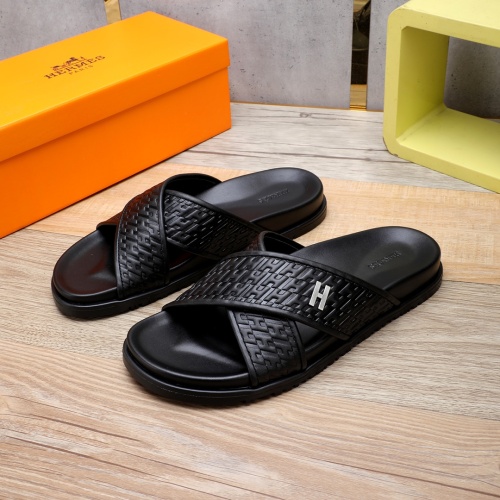 Hermes Slippers For Men #1225629 $56.00 USD, Wholesale Replica Hermes Slippers