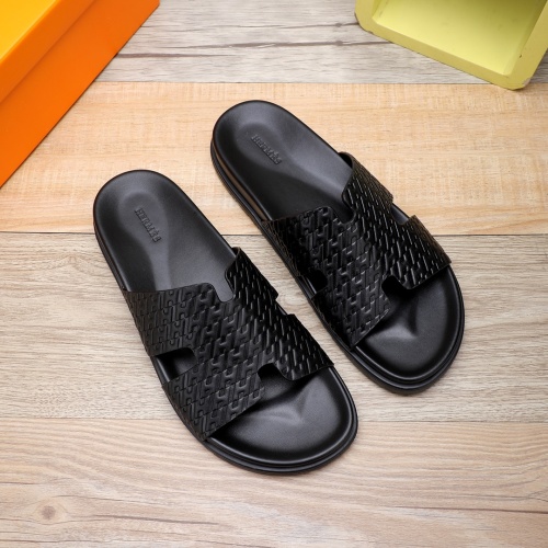 Replica Hermes Slippers For Men #1225630 $56.00 USD for Wholesale