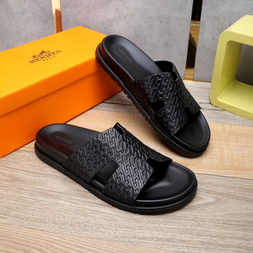 Replica Hermes Slippers For Men #1225630 $56.00 USD for Wholesale