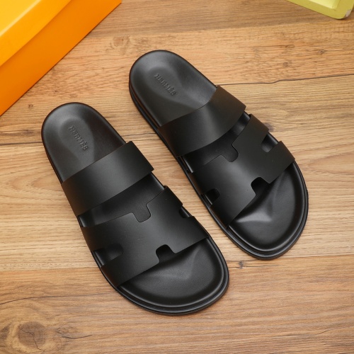 Replica Hermes Slippers For Men #1225631 $56.00 USD for Wholesale