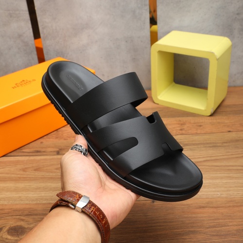 Replica Hermes Slippers For Men #1225631 $56.00 USD for Wholesale